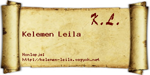 Kelemen Leila névjegykártya